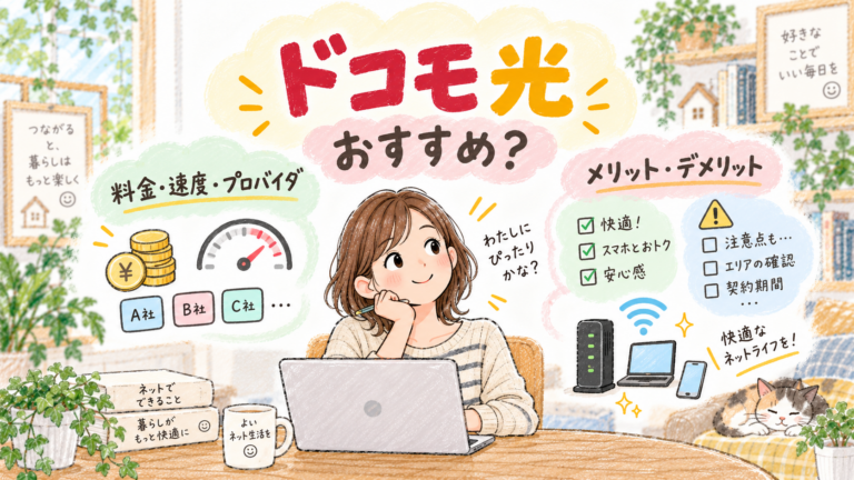 ドコモ光はおすすめ？メリット・デメリットと料金・速度・プロバイダを利用経験から解説