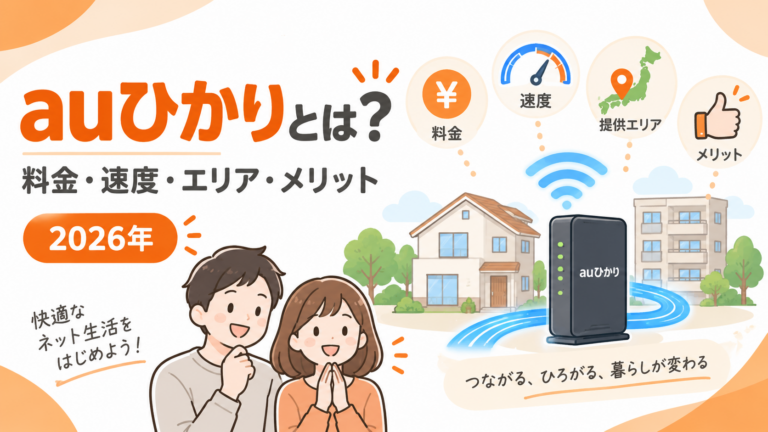 auひかりとは？料金・速度・提供エリア・メリットを徹底解説【2026年】