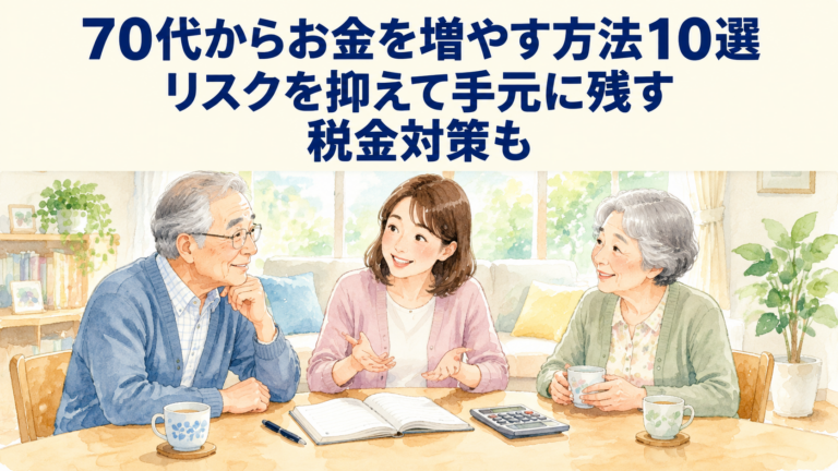 70代からお金を増やす方法10選｜リスクを抑えて手元に残す税金対策も