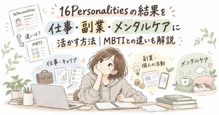 16Personalitiesの結果を仕事・副業・メンタルケアに活かす方法｜MBTIとの違いも解説