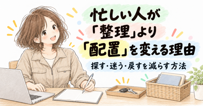 忙しい人が「整理」より「配置」を変える理由｜探す・迷う・戻すを減らす方法