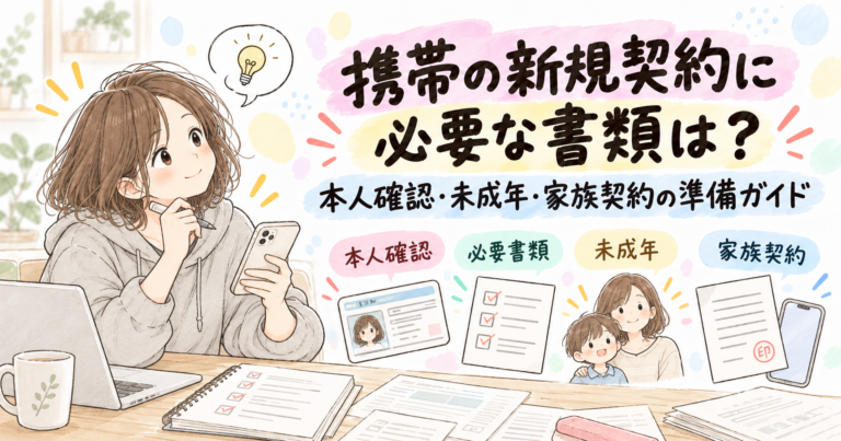 携帯の新規契約に必要な書類は？本人確認・未成年・家族契約の準備ガイド