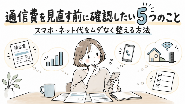 通信費を見直す前に確認したい5つのこと｜スマホ・ネット代をムダなく整える方法